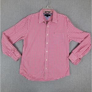 Tommy Hilfiger Red Checkered Casual Button Down Shirt